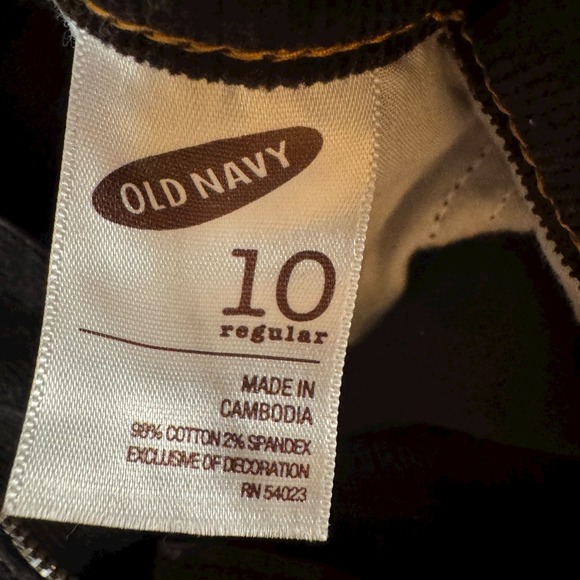 Old Navy Women's 10 Black Corduroy Pants Mid‎ Rise Bootcut Stretch Retro Y2K - Picture 4 of 8